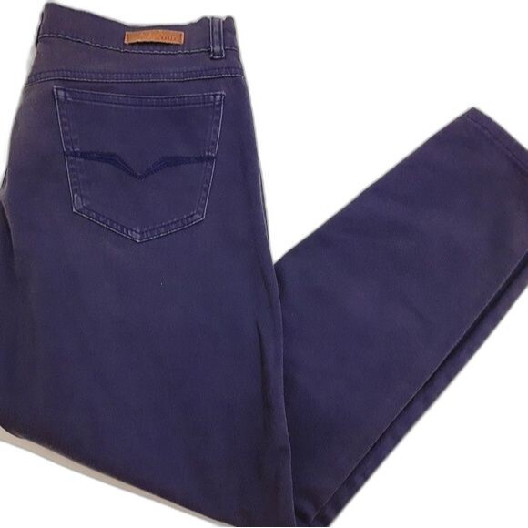 PAZZO Womens Ankle Low Rise AB Purple Skinny Casual Womens Pants W28 - Picture 2 of 9